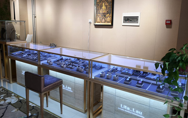 鋁合金玻璃珠寶展柜,個(gè)性化珠寶展柜定制,鴻鈦珠寶展柜廠(chǎng)家